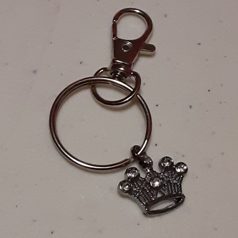 Crown Rhinestone Keychain Bag Charm